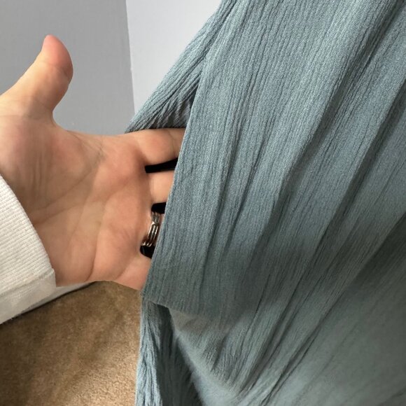 FRYE teal tank button midi dress size L - Picture 5 of 7